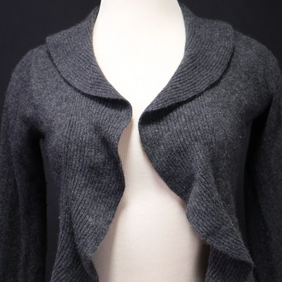 Kenar Cardigan Wrap Women’s Size XS 100% 2-Ply Cashmere Gray Sweater Fairy - Image 2 of 4
