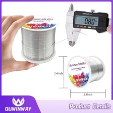 20Gauge Silver Aluminum Crafts Wire 400FT, for Jewelry Crafting DIY Metal Craft