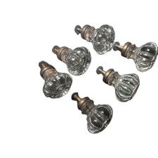 Crystal Glass Cabinet Knobs Glass Knobs with Backplate for Drawer Kitchen #6