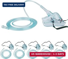 5Pcs Oxygen Mask w/6.6ft Tubing Adjustable Elastic Strap Pediatric Standar Small