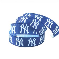 7/8" 1 yard Yankees Baseball New York Team Printed Grosgrain Ribbon 1012637