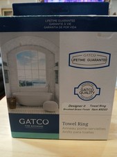 New Gatco Lizzie Wall Mount Towel Ring In Brushed Brass Finish 5053