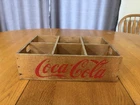 VINTAGE WOOD COCA-COLA DRINK COKE 6 COMPARTMENT CRATE BOX GREAT DECOR