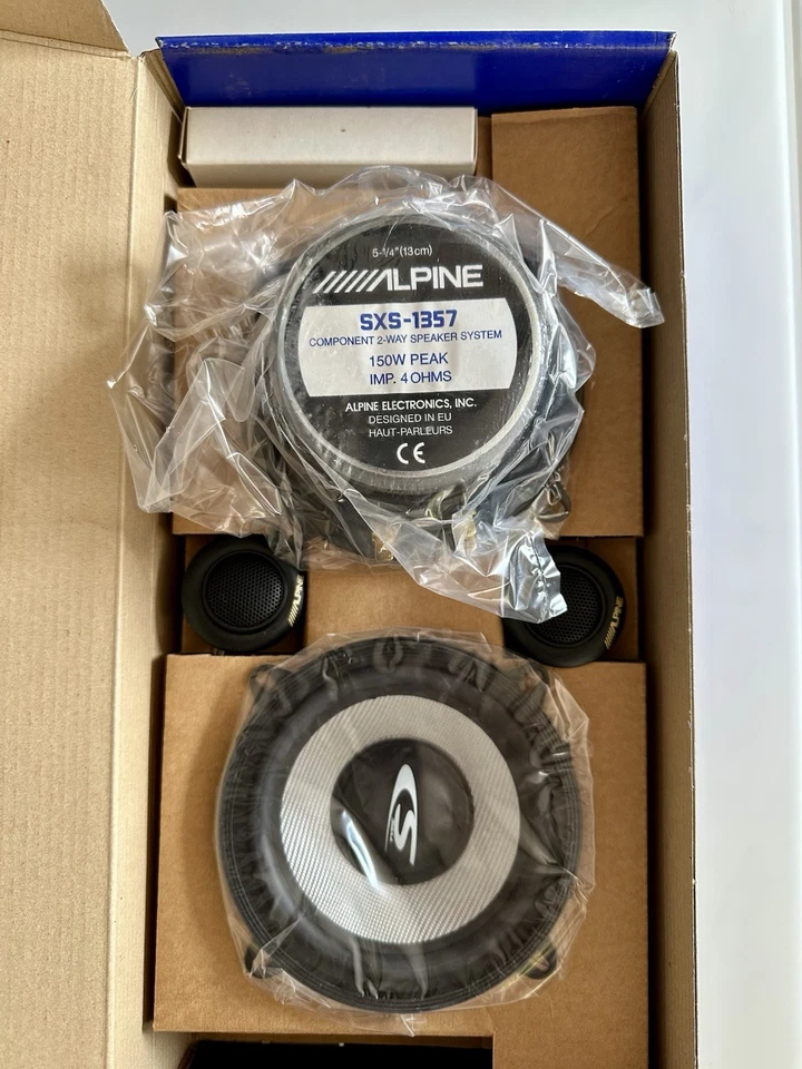 Alpine SXS-1357 2 Way Component 13cm 150w old school Car Speakers Car Audio - Image 4 of 4
