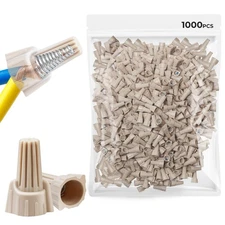 Leepenk Tan Wire Nuts Connectors P12 22-10AWG Twist Wire Caps Electrical Wire...