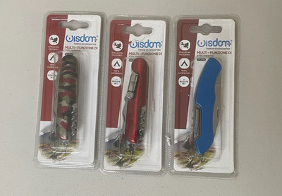 Wisdom multi function knives lot 3