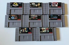 Super Nintendo SNES Lot of 8 Games Clayfighter Toystory Carrier Aces Starwars