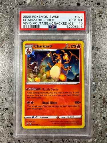 Pokemon TCG Charizard 025/185 Vivid Voltage Cracked Ice Promo PSA 10 GEM MT