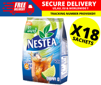 Nestea LEMON TEA Instant Powder Sour & Sweet Taste Drink Iced Fresh (18 Sachets)