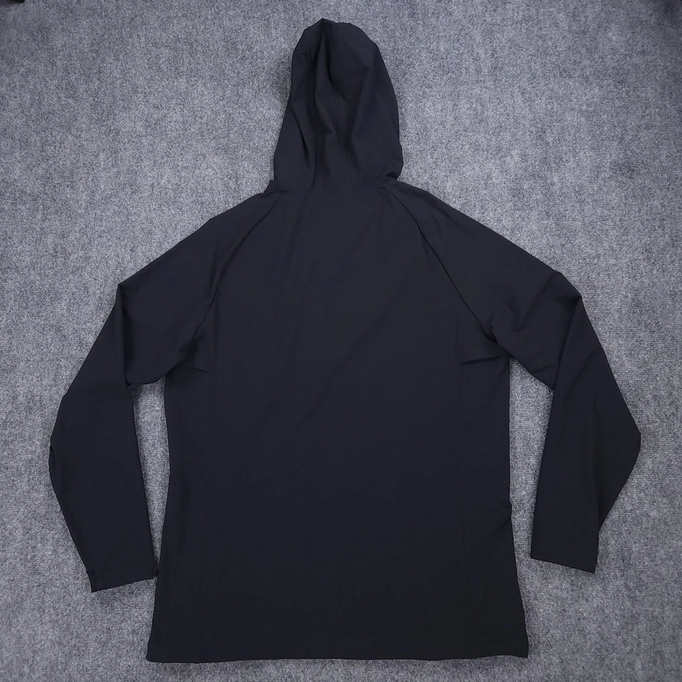 Chaqueta cortavientos KETL para hombre 2XL negra con capucha ropa de montaña bolsillos con cremallera completa Foto 2 de 4