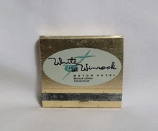 Vintage White Winrock Motor Hotel Matchbook Albuquerque NM Advertising Full