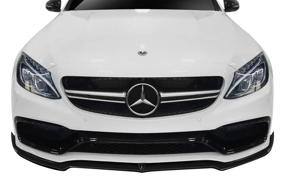 For Mercedes-Benz C300 15-21 Fortune Style Fiberglass Front Bumper Lip Unpainted - Image 2 of 4