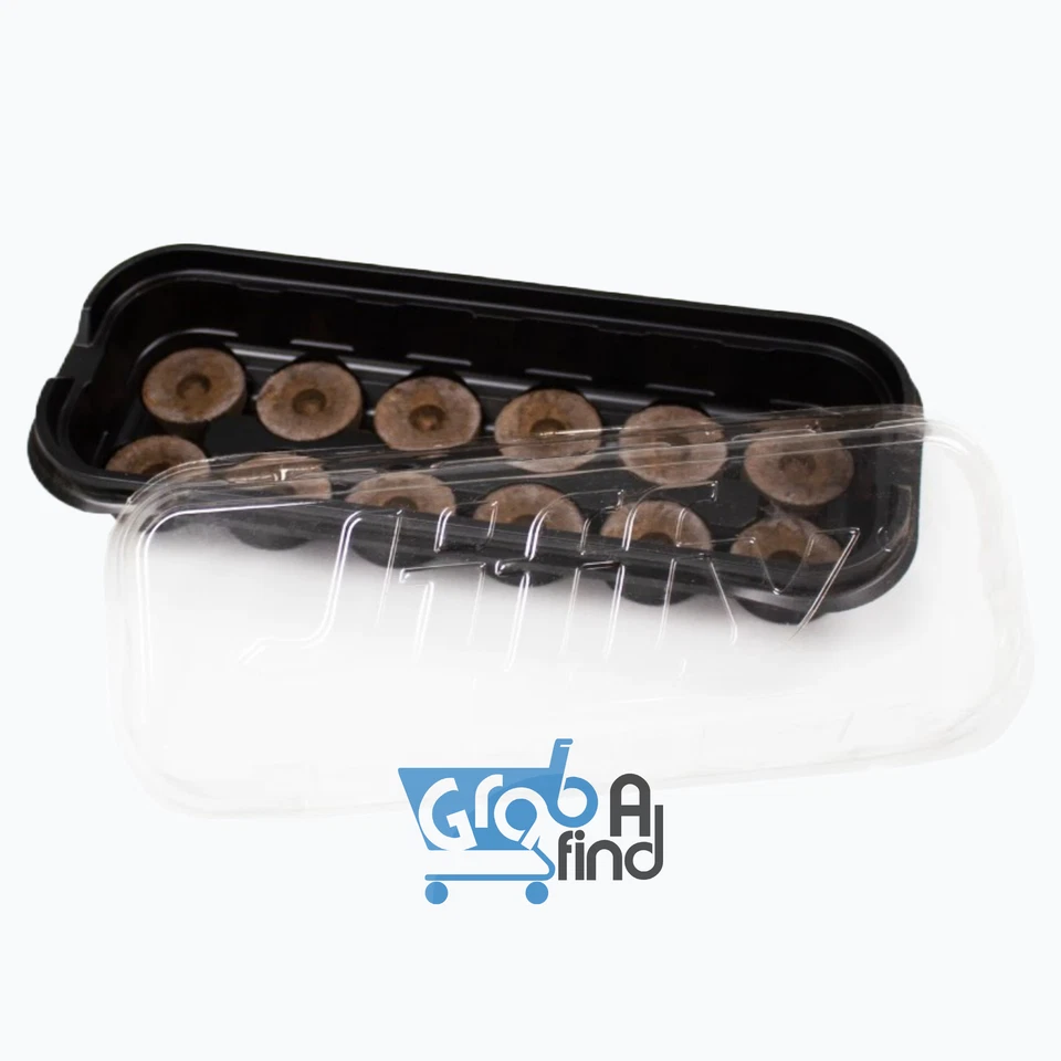 Bandeja Jiffy con 12 Kit de Invernadero Inicial Semillas de Pellets de Turba, 36MM con Tapa. Foto 3 de 4