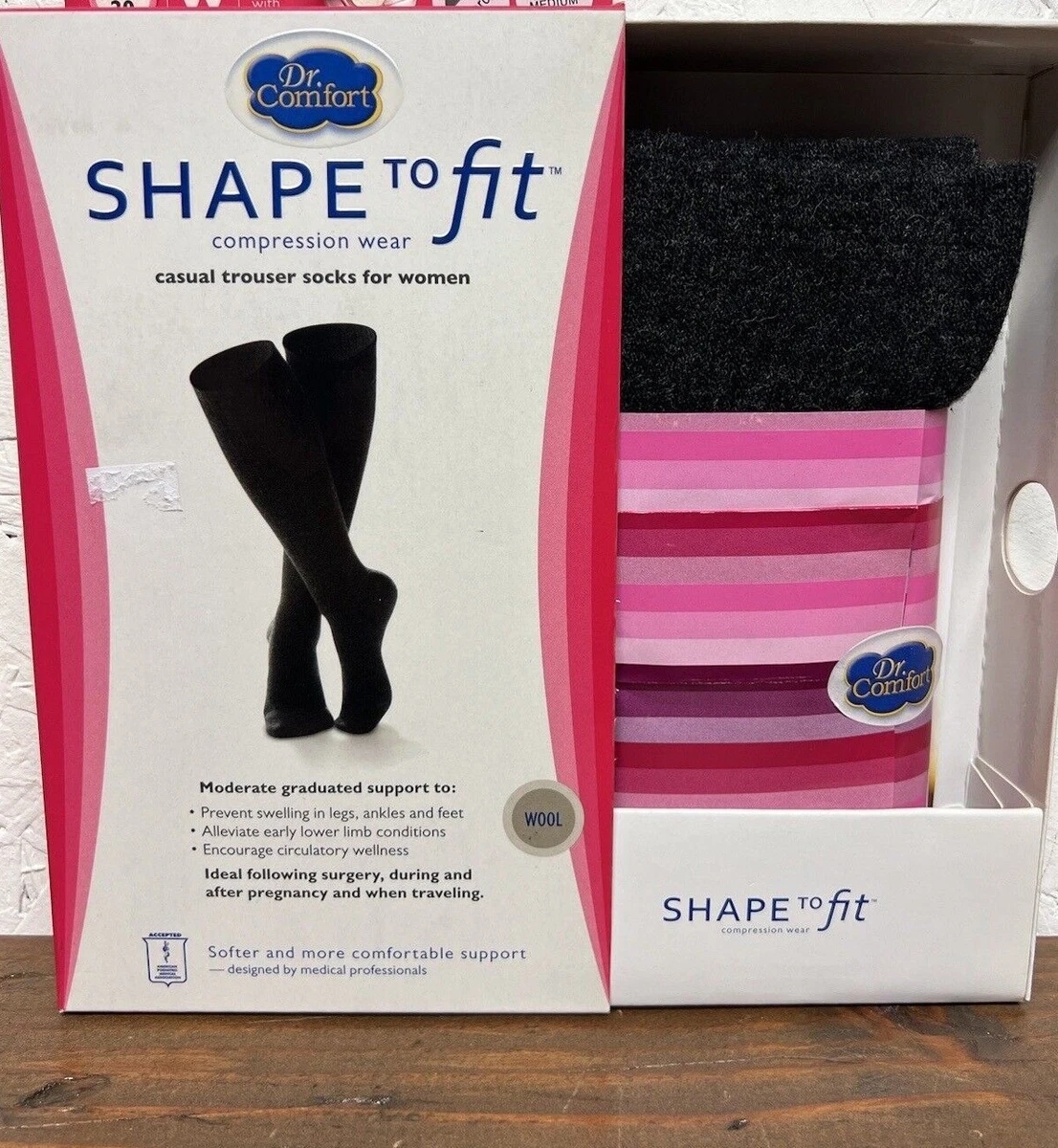 Dr. Comfort Casual Wool Trouser Socks for Women 10 15 or 15 20