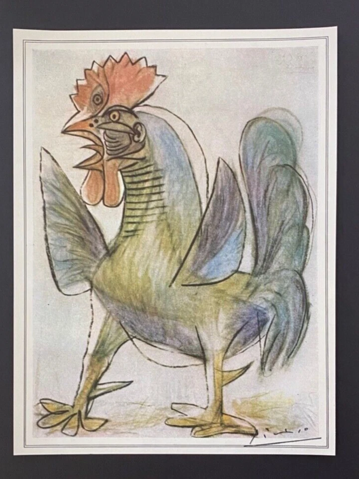 PABLO PICASSO | Impresión firmada vintage 1940 | Pieza de coleccionista enmarcada Foto 2 de 3