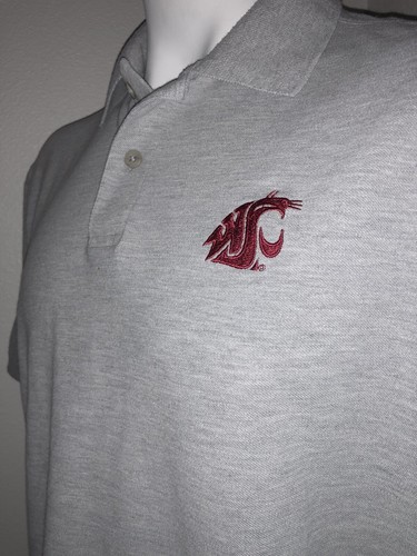 XL Washington State Cougars Polo Shirt - Used - Mens Extra Large - Picture 2 of 4