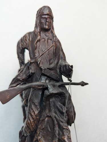 FREDRIC REMMINGTON MOUNTAIN MAN SIGNED SCULPTURE - Picture 8 of 24