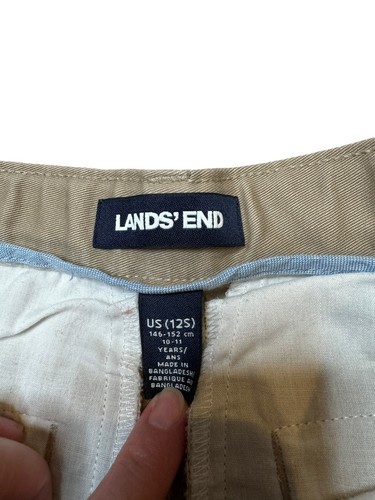Lands' End Boy's Khaki Pants Size 12 Slim GUC - Picture 3 of 5