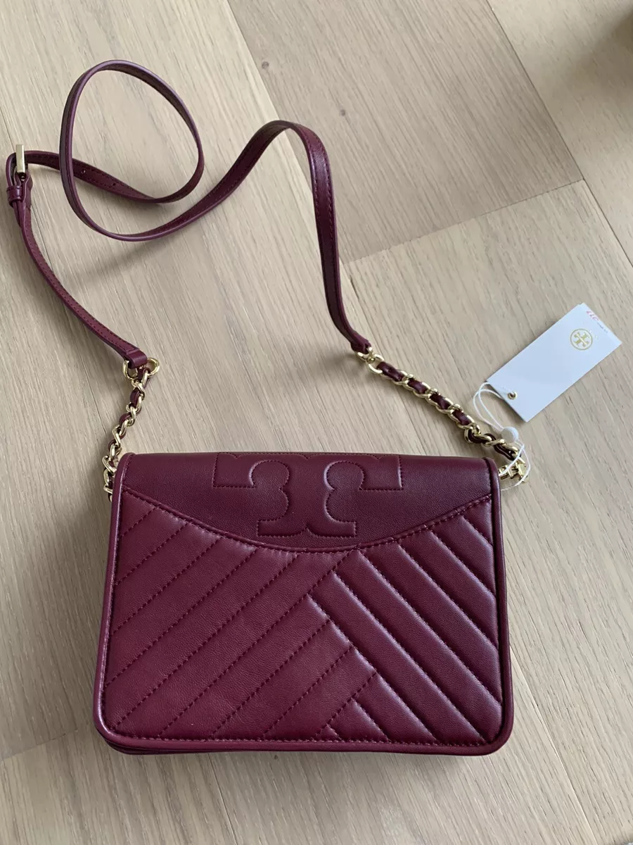 Tory Burch Chain-Link Leather Crossbody Bag