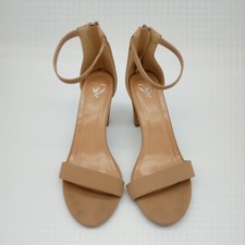 Windsor Hannah-1 Women  s Open Toe Ankle Strap Sandals Heeled Tan Color Size 8.5