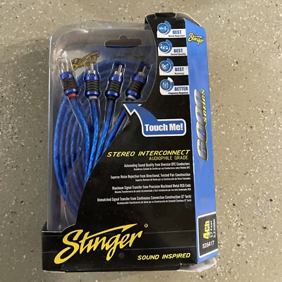 Stinger 6000 Series 4ch 17 Foot Audio Cords