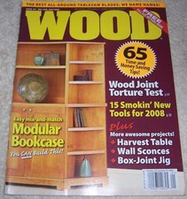 Wood Magazine December/ January 2007/2008 woodworking