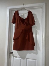 Boohoo Dress Size 24 Rust