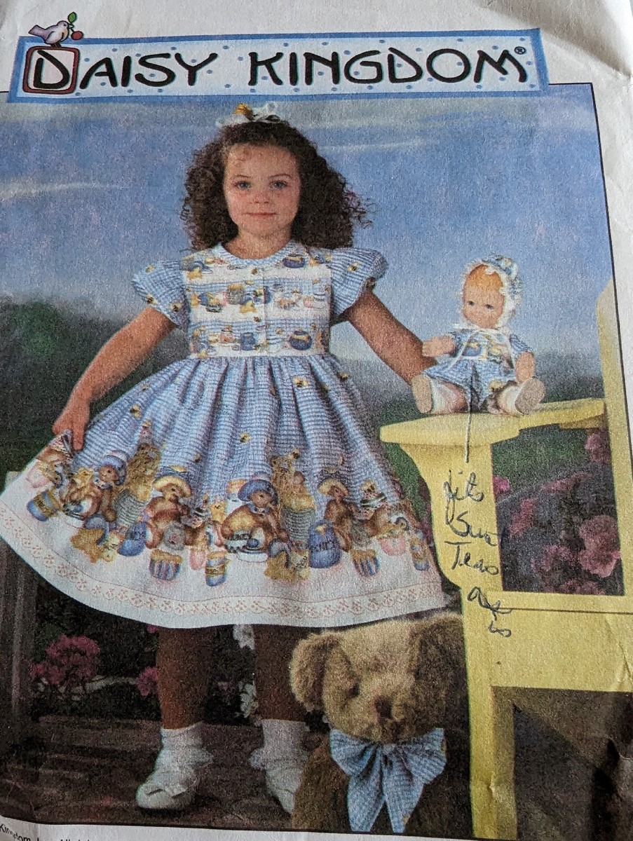 7496 Simplicity Daisy Kingdom pattern dress BB 2 3 4 Doll 18 7496 Simplicity Daisy Kingdom pattern dress BB 2 3 4 Doll 18