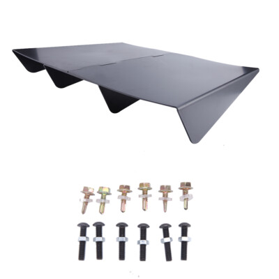 Black Rear Diffuser Bumper Lip Splitter Lower ABS Shark Fins for