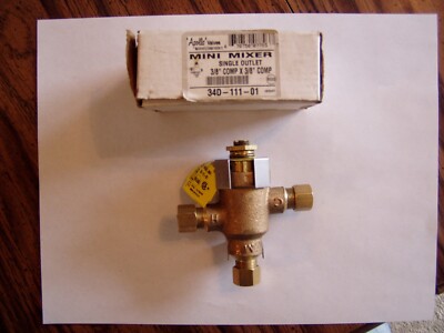 NEW - APOLLO VALVES MODEL 34D-111-01 BRASS MINI MIXER SINGLE OUTLET 3/8'' COMP