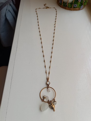 New Stunning Long Gold Owl & Bird Charm Pendant Necklace - Picture 6 of 7
