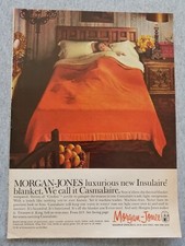1965 Morgan Jones Insulaire Blanket Springs Mills Vtg Print Ad Woman In Bed