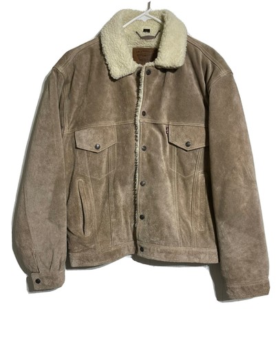 Levis Leather Suede Camel Color Sherpa 
