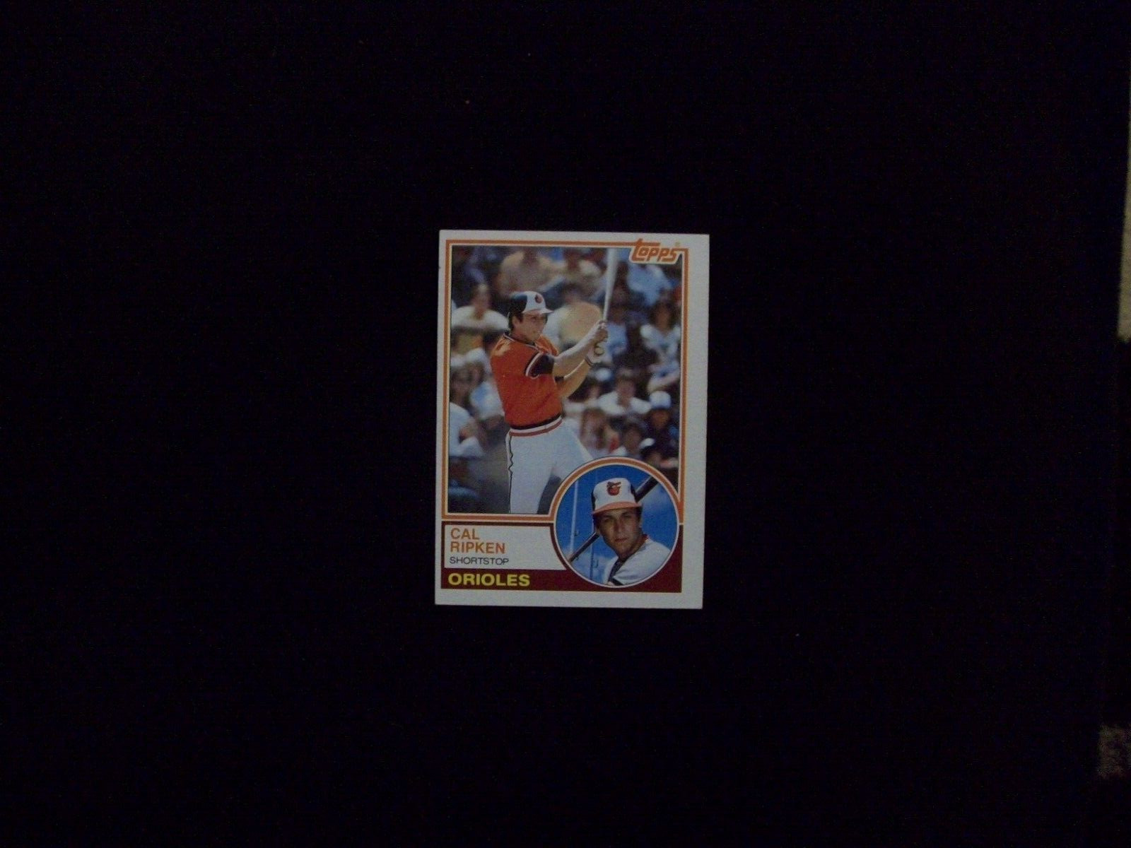 1983 TOPPS # 163 CAL RIPKEN JR BALTIMORE ORIOLES 2nd YEAR CARD