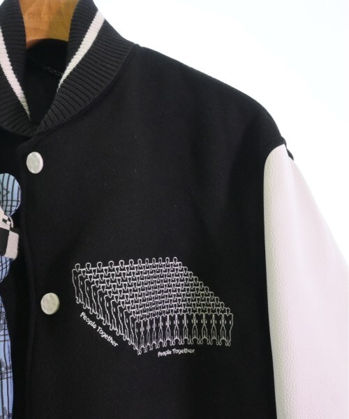 LOUIS VUITTON Varsity Jacket BlackxWhite 48(Approx. L LOUIS VUITTON Varsity Jacket BlackxWhite 48(Approx. L