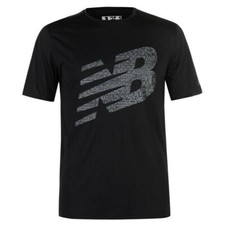 Image of New Balance - Men's Accelerate Short Sleeve Top Shattered Black UK S Brand New