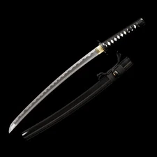 Black 30'' Musashi Wakizashi Ready Sharp Japanese Samurai Sword 1095 Steel