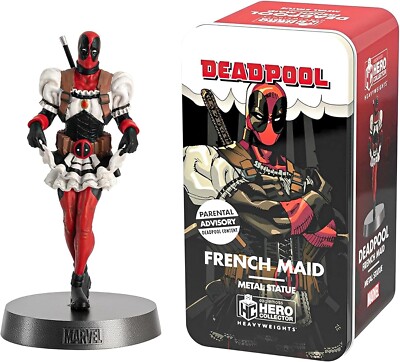 Deadpool Figur French Maid Hero Collector Eaglemoss Marvel Metallbox 12 cm