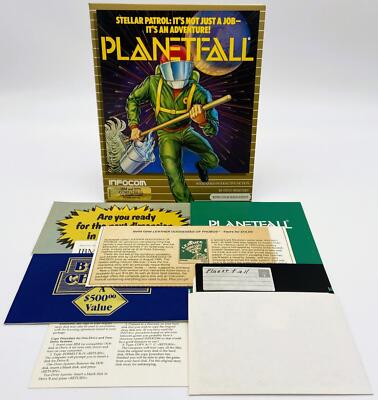 PlanetFall Stellar Patrol Adventure PC Game w/COPY of Original 5.25'' Disk