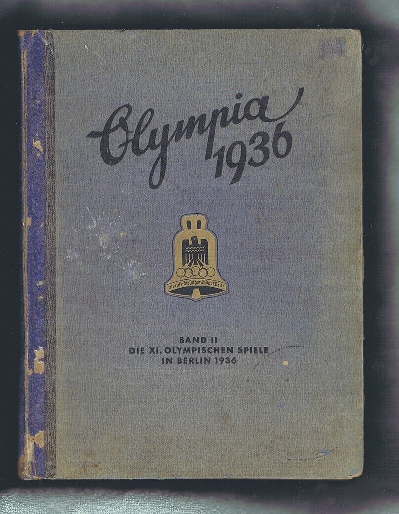 #YY. ORIGINAL 1936  BERLIN  OLYMPIC BOOK II - GERMAN LANGUAGE, LIGHT COVER