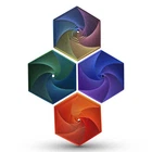 2pc Fractal Fidget Hexagon Stress Relief Focus 3D Printed Toy Sensory Toy