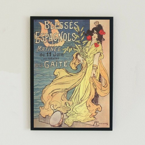 French Theatre 1926 Poster Vintage Advertisement Retro Wall Decor 7x5