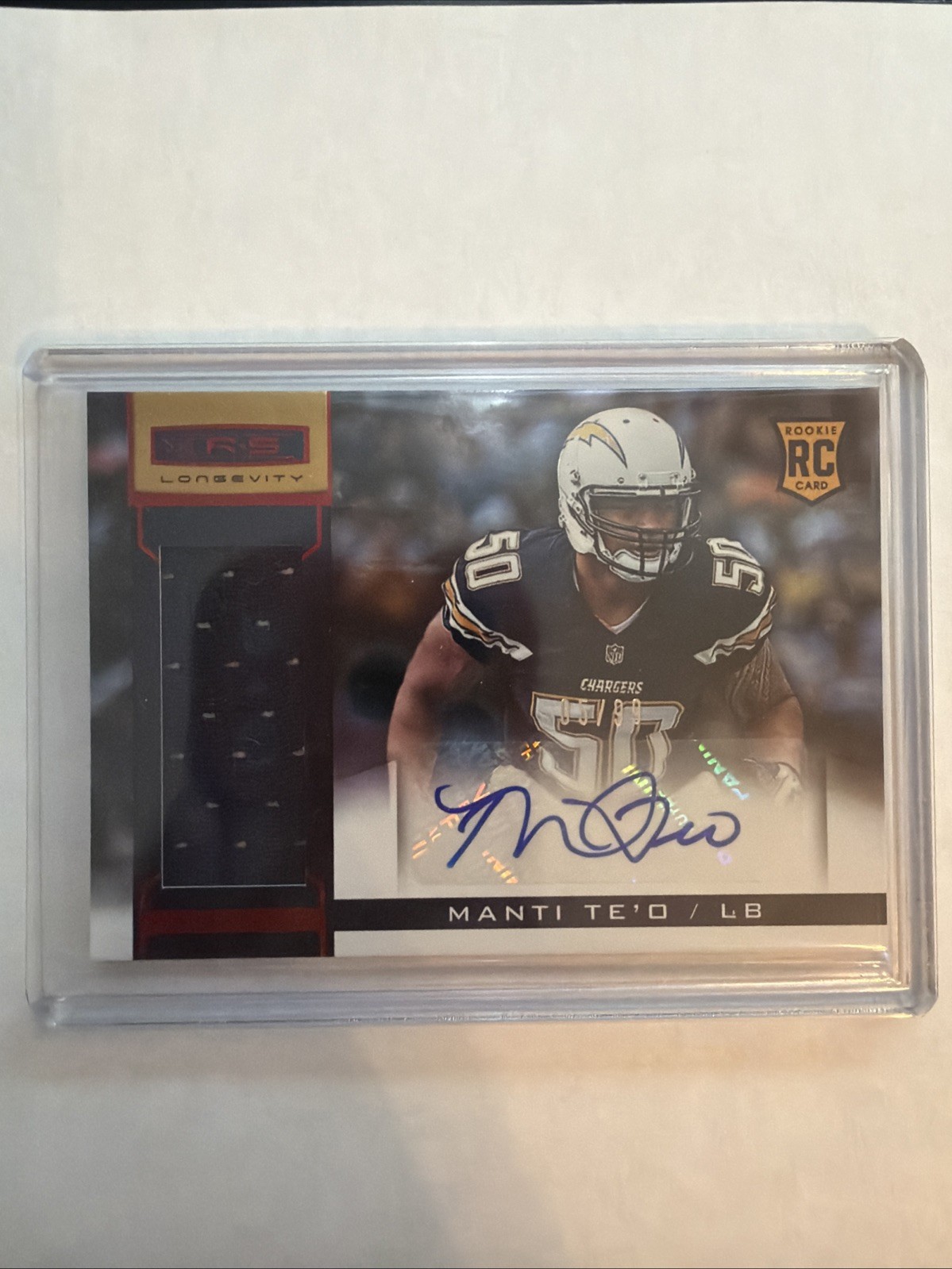 Manti Te'o Panini Rookies & Stars #221 Autograph-Longevity
