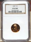 1957 PROOF LINCOLN WHEAT CENT NGC PF67RD 418003