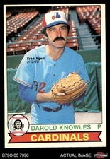 1979 O-Pee-Chee #303 Darold Knowles  Free Agent 2-12-79 Cardinals 5 - EX