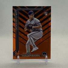 2025 Justin Hagenman Topps Update Orange and Black Foil #US108, P, Mets, MLB