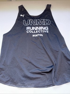 NWT Ladies BLACK PUMA racer Back fit Dry dri Cell Tank Med NEW Unmd  Boston Run