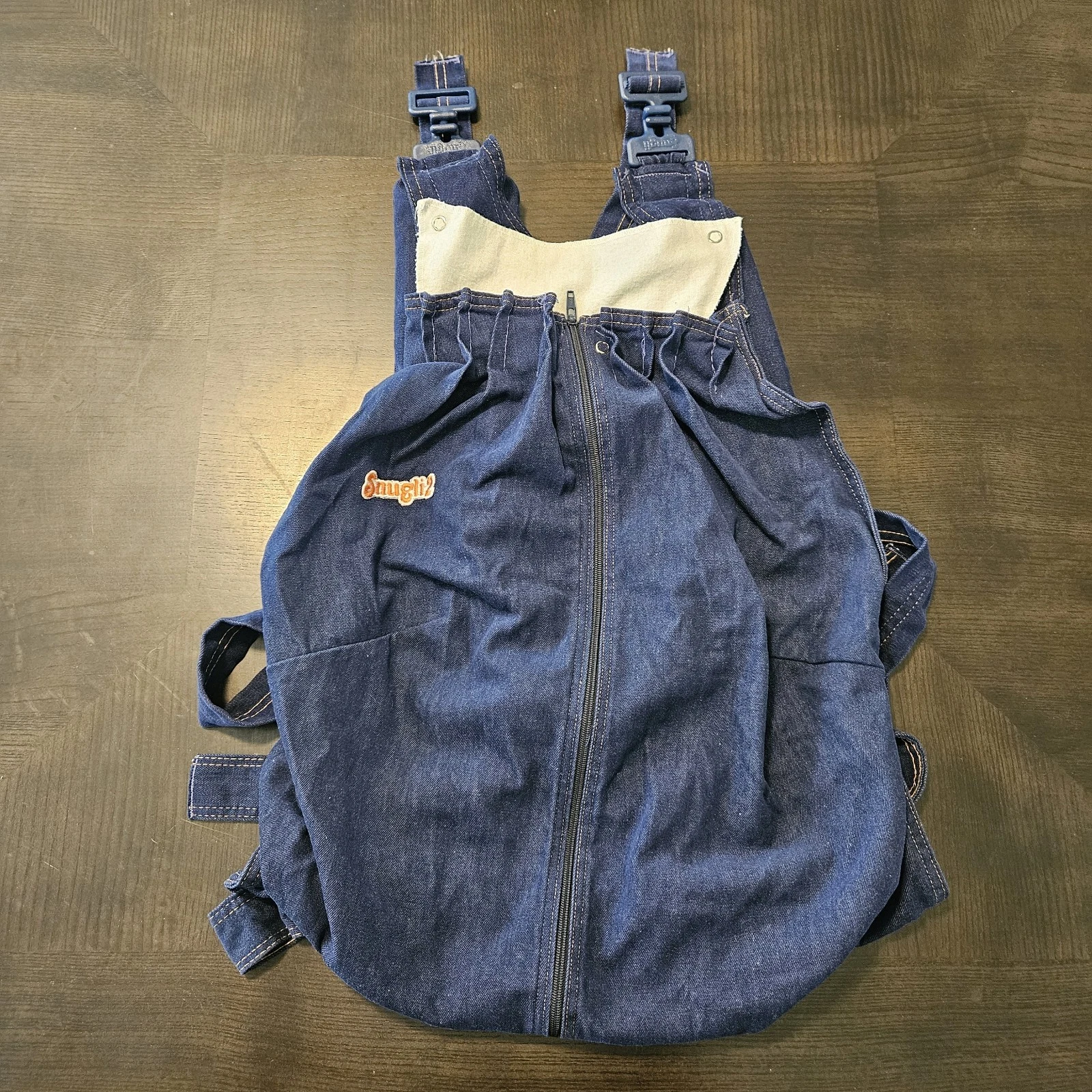 Vintage Snugli 2 Baby Carrier Blue Denim Adjustable 70's