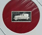 Vintage 1931 Cadillac Car - 1.6 Gram .925 Sterling Silver Mini Bar Ingot