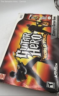 Nintendo Wii Les Paul Guitar Hero World Tour Wireless Controller w/Box And Game